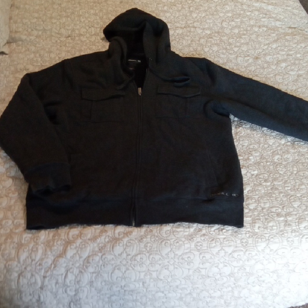 O'Neill Men's Black Zip Up Sweater